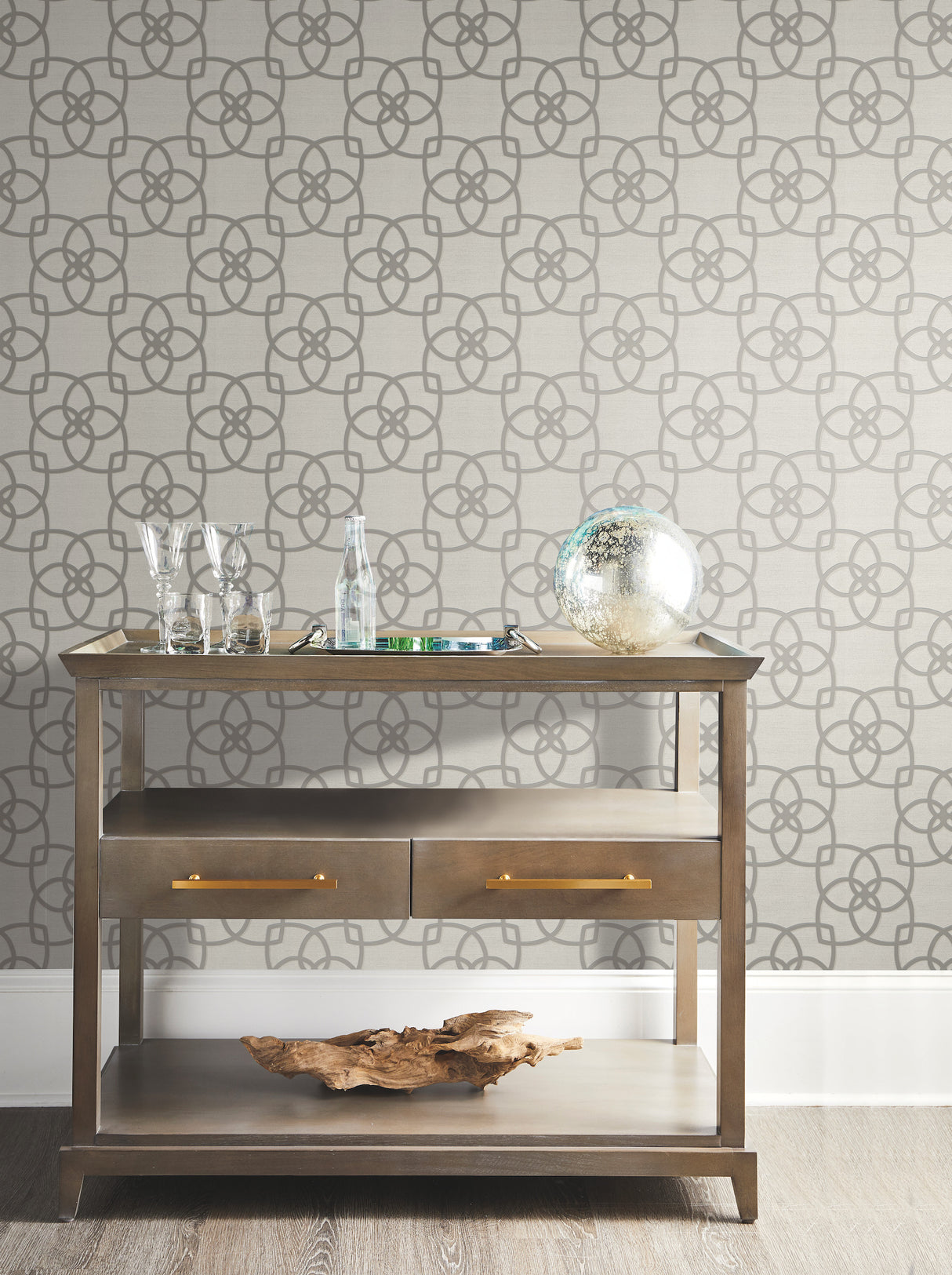 York Y6200205 Serendipity Pale Grey Metallic Wallpaper