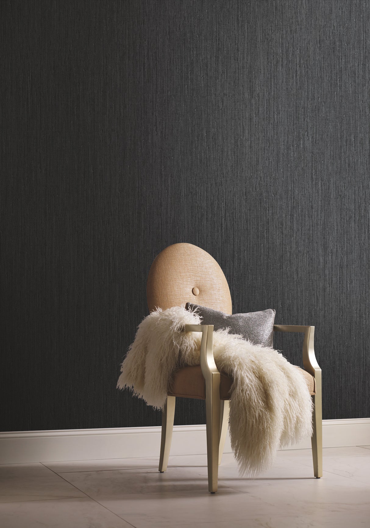 York Y6201801 Seagrass Black & Silver Wallpaper