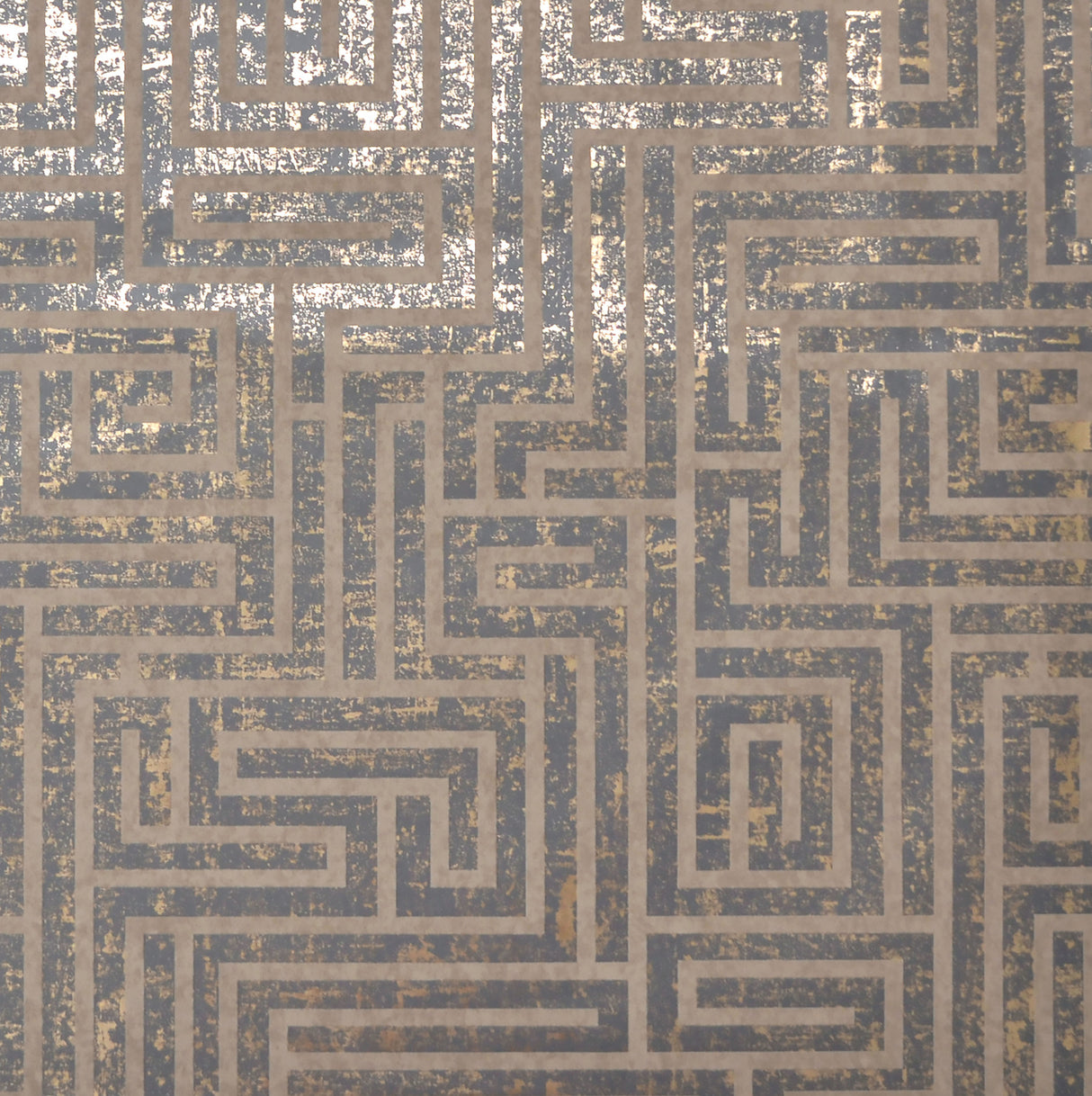 York Y6220204 A Maze Black Wallpaper