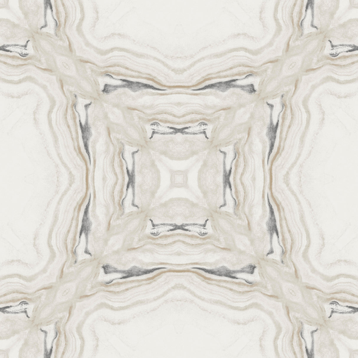 York Y6230601 Stone Kaleidoscope Grey & Black Metallic Wallpaper