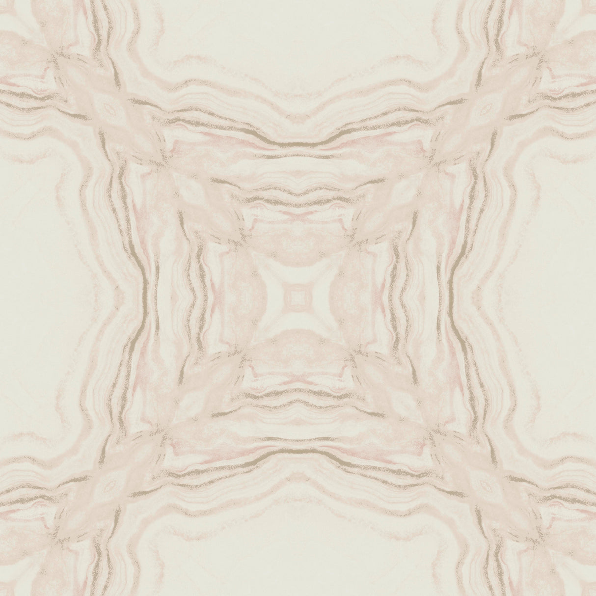 York Y6230605 Stone Kaleidoscope Pink Metallic Wallpaper