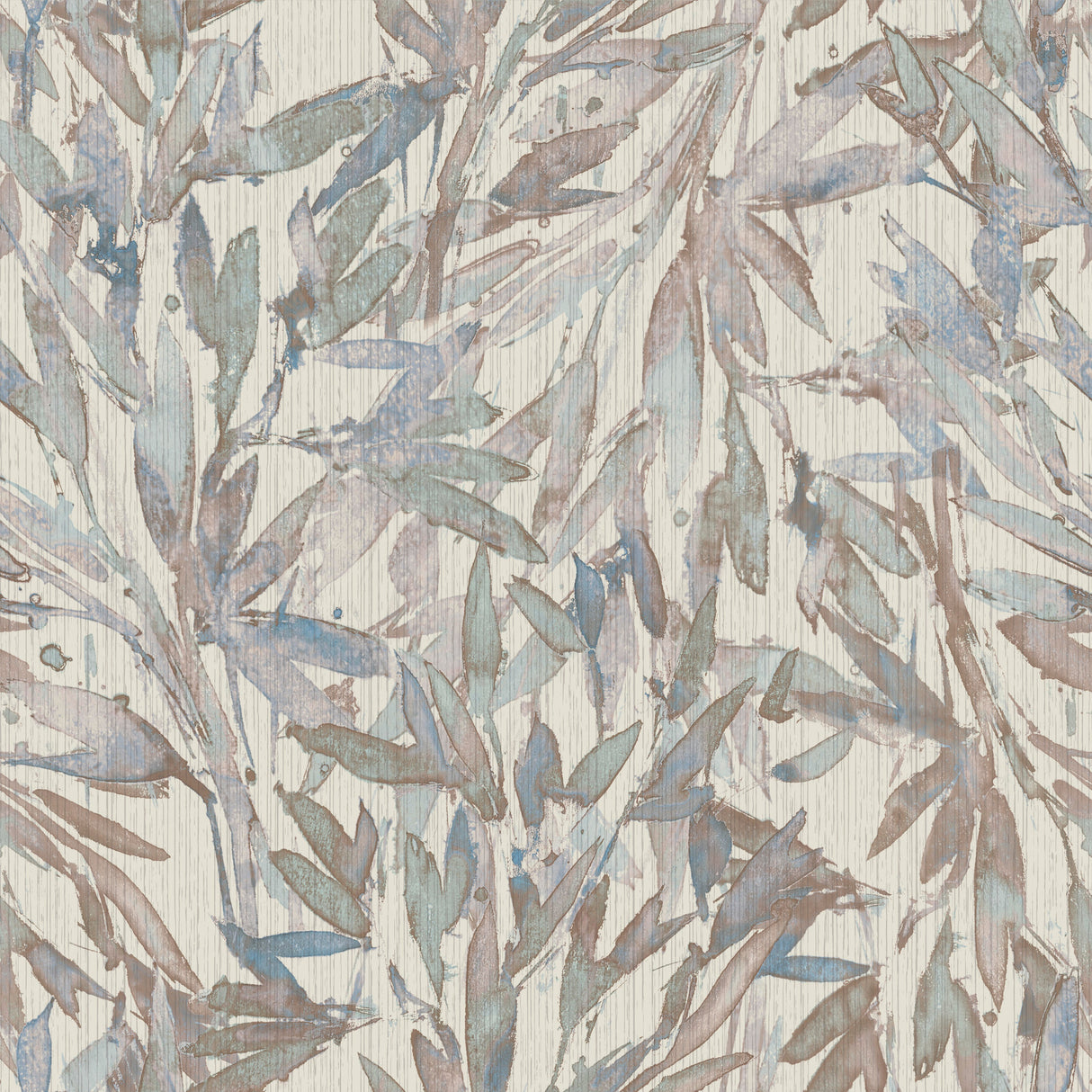 York Y6230703 Rainforest Leaves Lavender & Blue Wallpaper