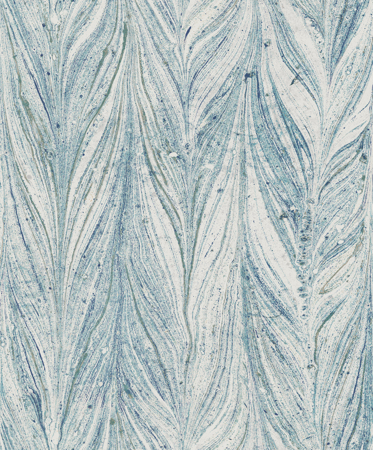 York Y6230803 Ebru Marble Blue Metallic Wallpaper