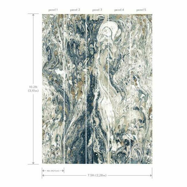 York MU0227M Watermark Wall Mural - Eade's Wallpaper