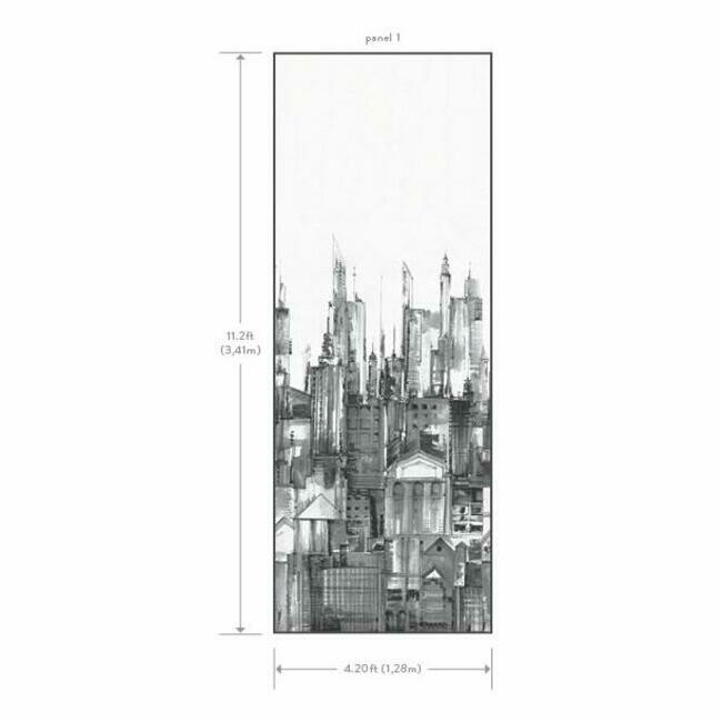 York MU0275M Cityscape Wall Mural - Eade's Wallpaper