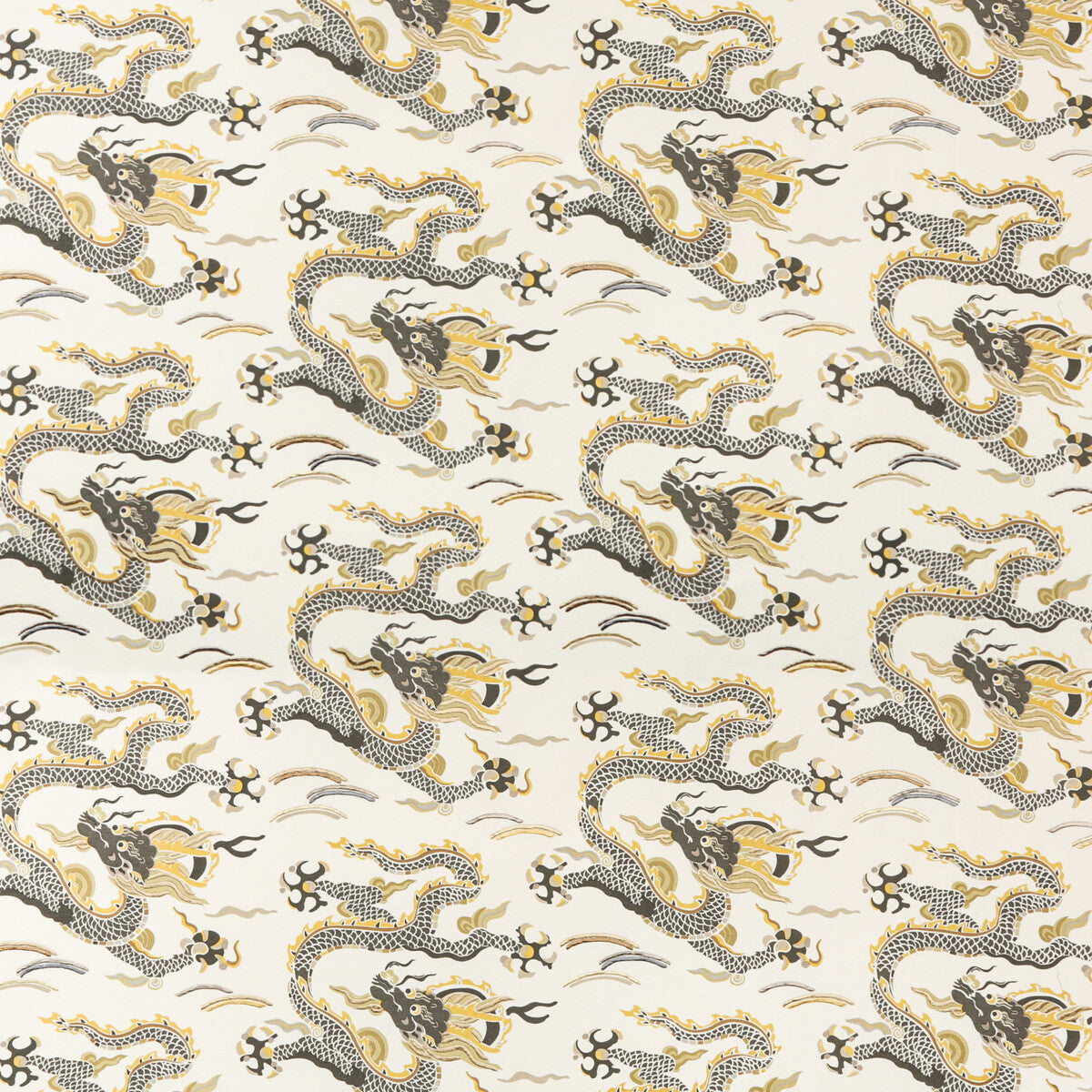 KRAVET COUTURE ZEN DRAGON.421.0 ZEN DRAGON GOLD Fabric - Eade's Wallpaper