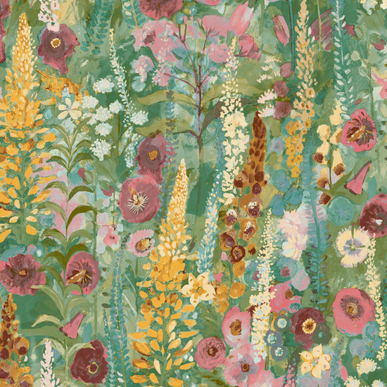 Galerie Inia Classical Floral All-over Pink Wallpaper INA746