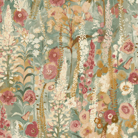 Galerie Inia Classical Floral All-over Pink Wallpaper INA746