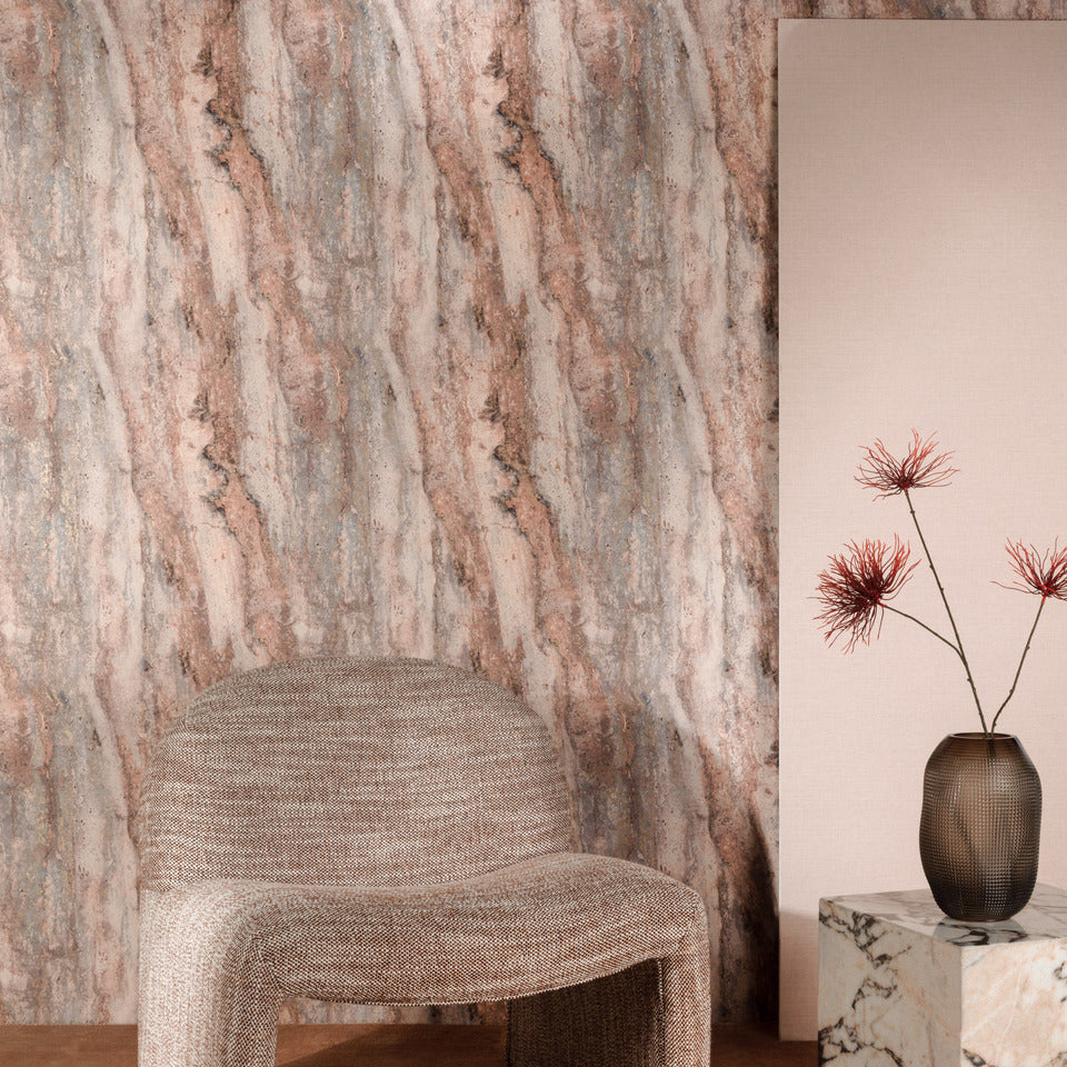 Galerie Structured Walls marble plain Pink Wallpaper A81701