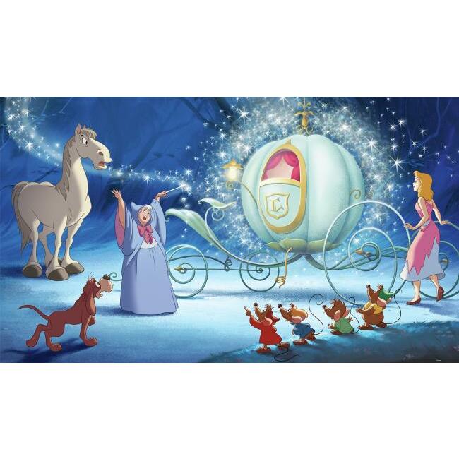 RoomMates JL1374M Disney Cinderella Carriage XL Wall Mural - Eade's Wallpaper