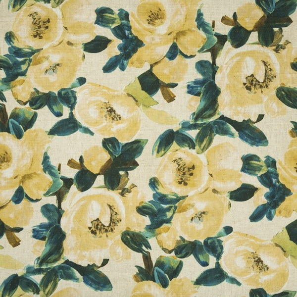 Mitchell MDS FF-2203-25 Contemporary,Floral,Traditional Roseland-Lemon - Eade's Wallpaper