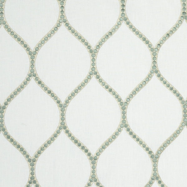 Mitchell MDS FF-2204-37 Geometric,Ogee,Traditional Simplify-Teal - Eade's Wallpaper