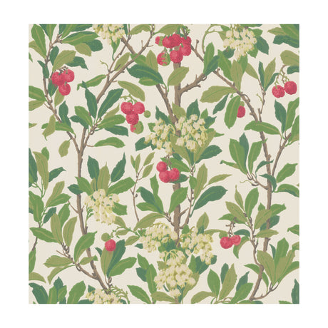 COLE & SON 100/10049.CS.0 STRAWBERRY TREE SCARLET & IVORY Wallpaper - Eade's Wallpaper