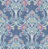 A-Street Prints 1014-001807 Willow Indigo Nouveau Floral Wallpaper