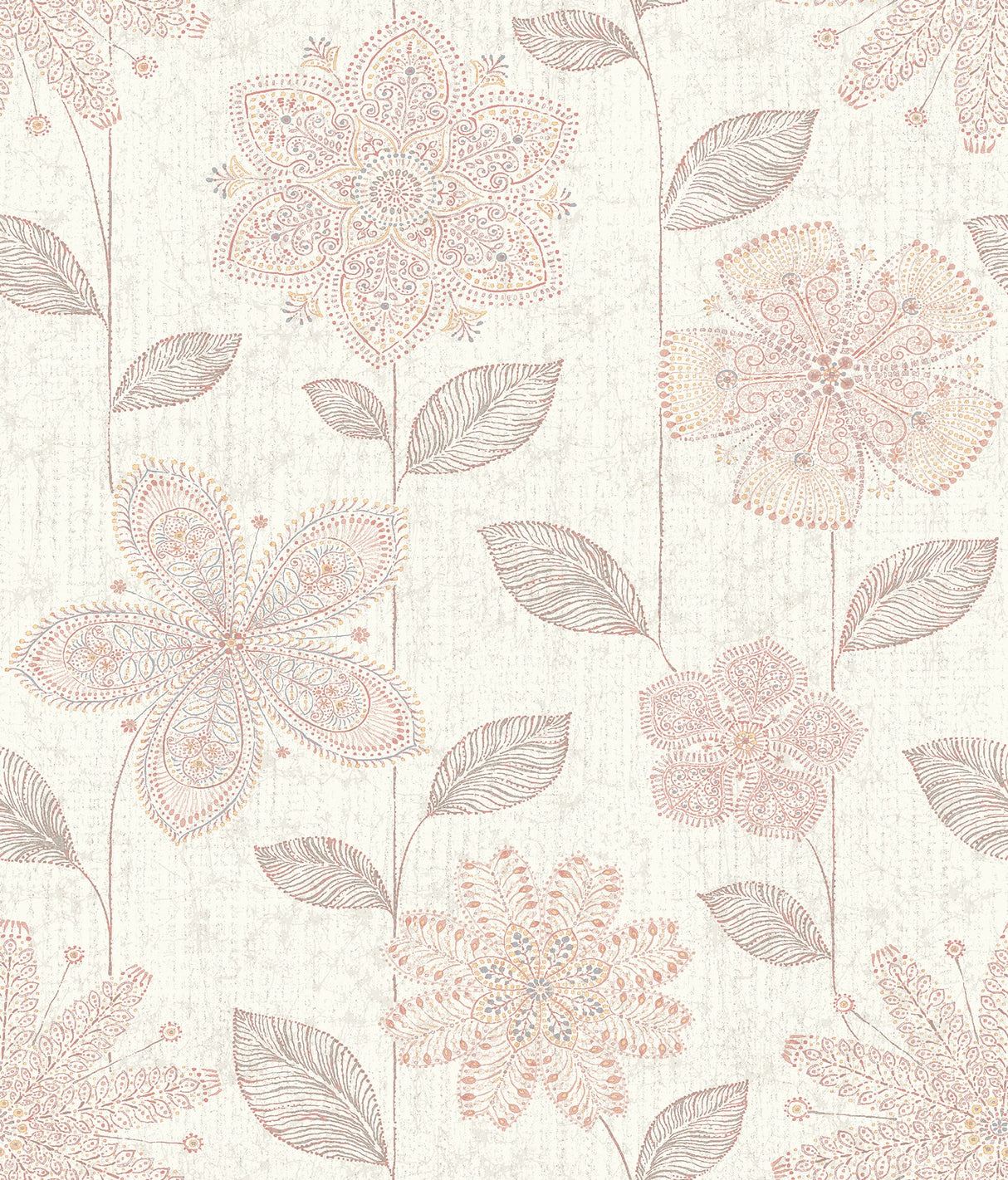 A-Street Prints 1014-001815 Maisie Pink Batik Flower Wallpaper