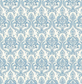 A-Street Prints 1014-001817 Waverly Indigo Petite Damask Wallpaper