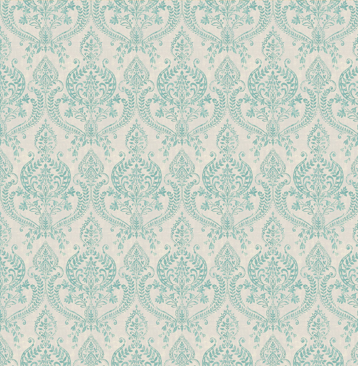 A-Street Prints 1014-001819 Waverly Turquoise Petite Damask Wallpaper