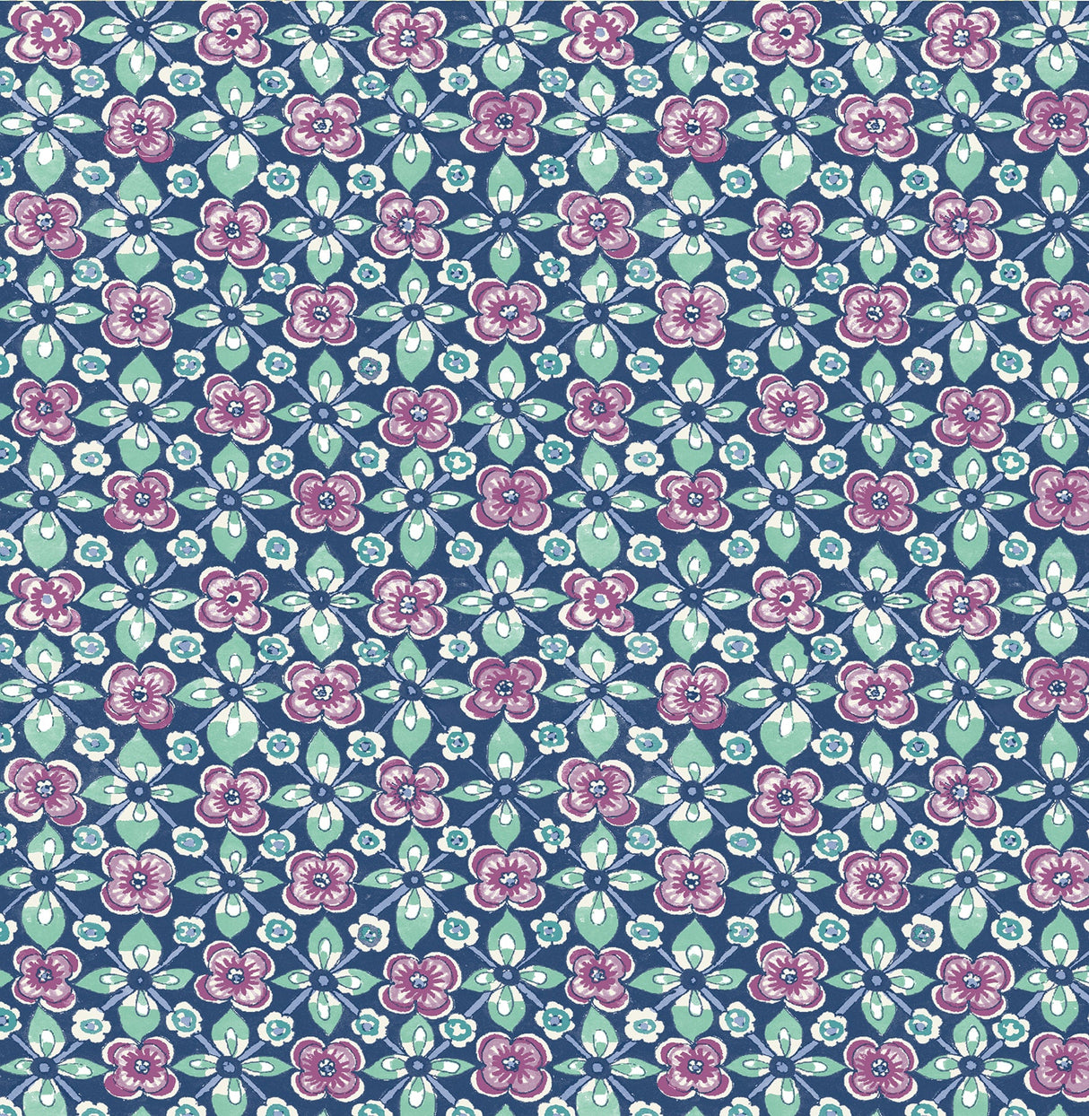 A-Street Prints 1014-001822 Free Spirit Indigo Floral Wallpaper