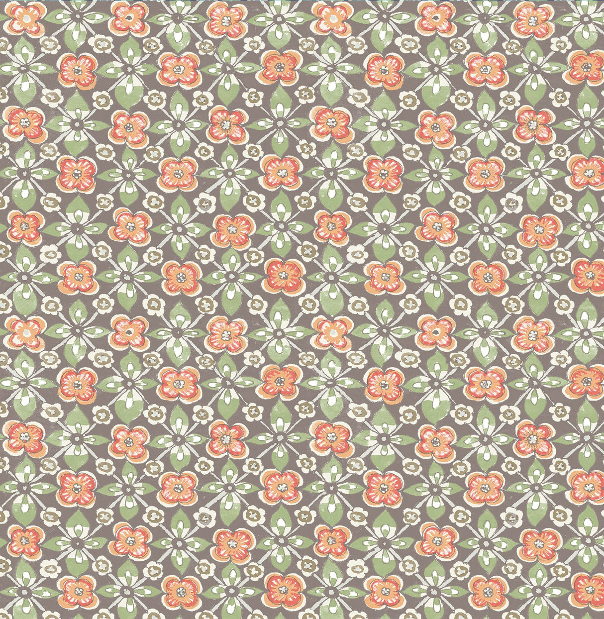 A-Street Prints 1014-001823 Free Spirit Coral Floral Wallpaper