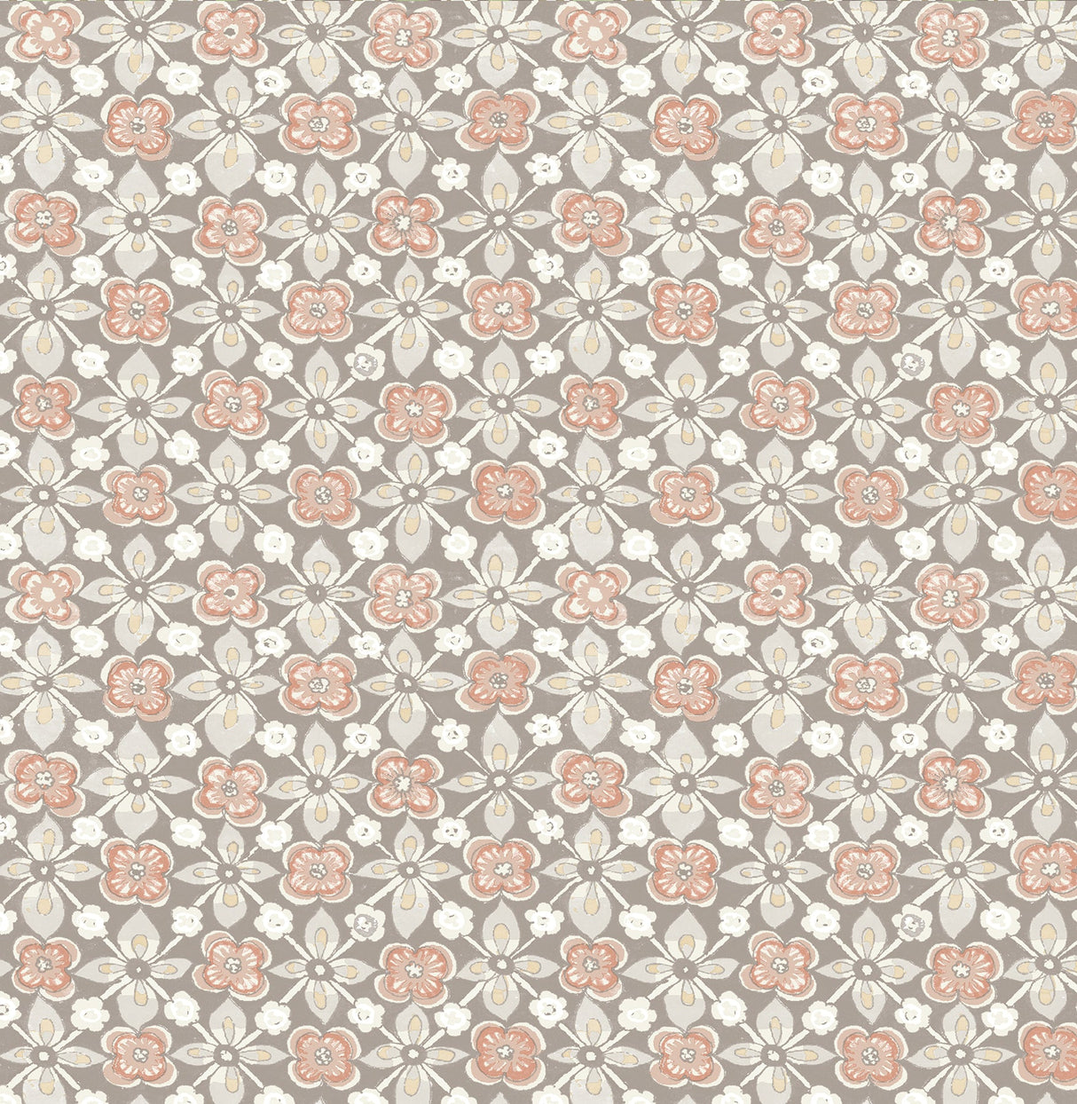 A-Street Prints 1014-001824 Free Spirit Grey Floral Wallpaper