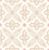 A-Street Prints 1014-001826 Off Beat Ethnic Pink Geometric Floral Wallpaper