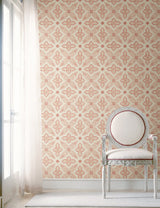 A-Street Prints 1014-001828 Off Beat Ethnic Red Geometric Floral Wallpaper