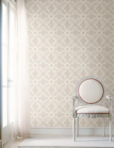 A-Street Prints 1014-001830 Off Beat Ethnic Grey Geometric Floral Wallpaper