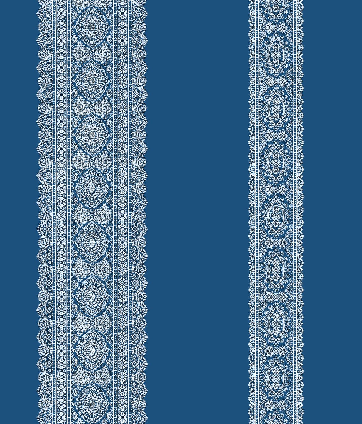 A-Street Prints 1014-001832 Brynn Indigo Paisley Stripe Wallpaper