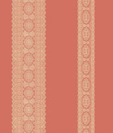 A-Street Prints 1014-001833 Brynn Coral Paisley Stripe Wallpaper