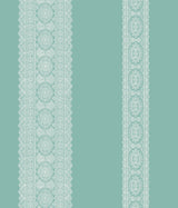 A-Street Prints 1014-001834 Brynn Turquoise Paisley Stripe Wallpaper