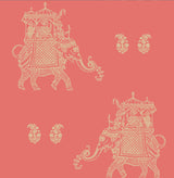 A-Street Prints 1014-001838 Ophelia Coral Elephant Wallpaper