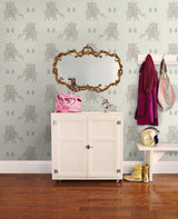 A-Street Prints 1014-001840 Ophelia Grey Elephant Wallpaper