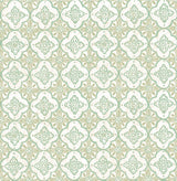 A-Street Prints 1014-001851 Geo Green Quatrefoil Wallpaper