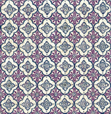 A-Street Prints 1014-001852 Geo Violet Quatrefoil Wallpaper