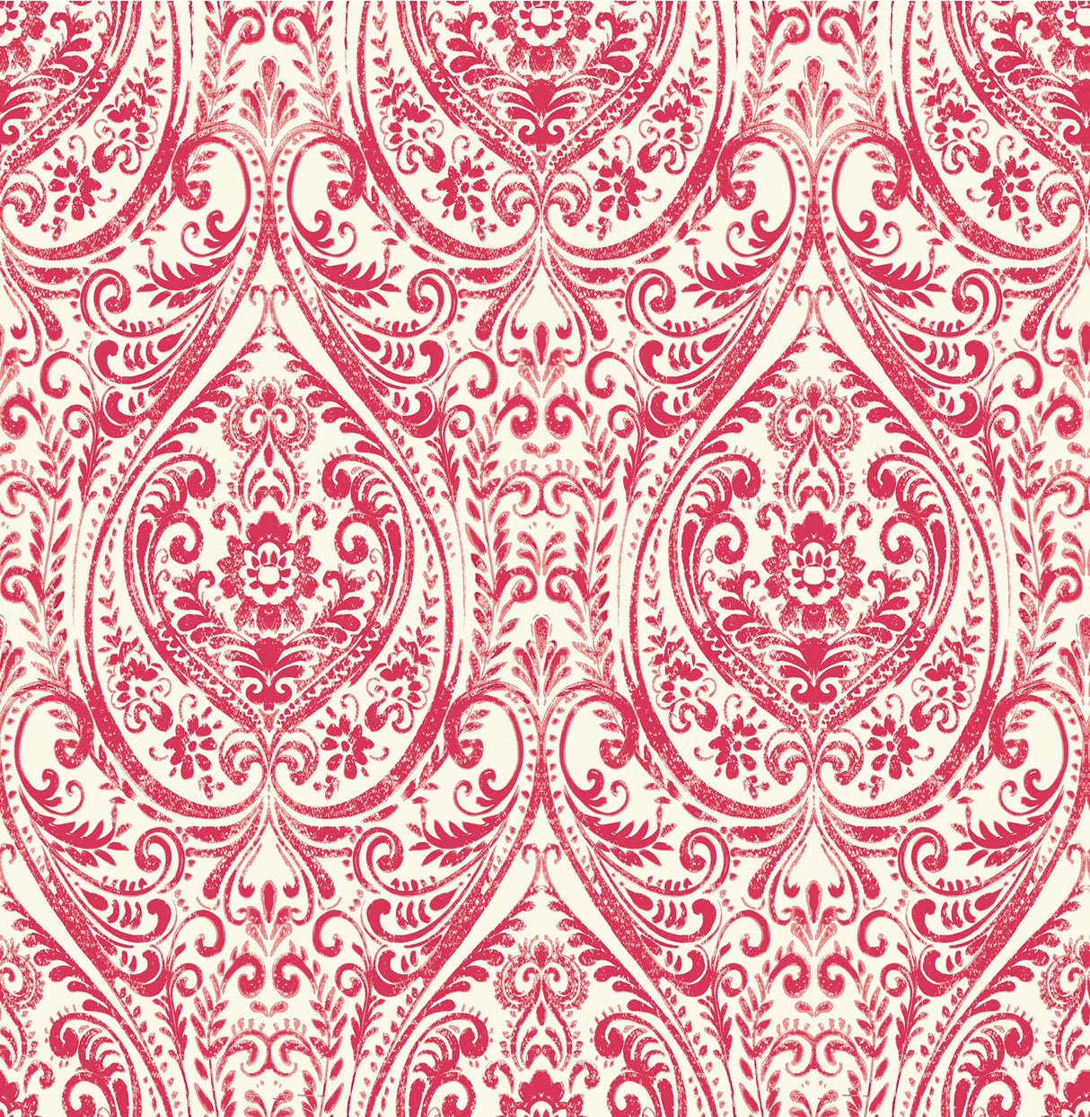 A-Street Prints 1014-001865 Gypsy Red Damask Wallpaper