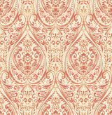 A-Street Prints 1014-001867 Gypsy Coral Damask Wallpaper