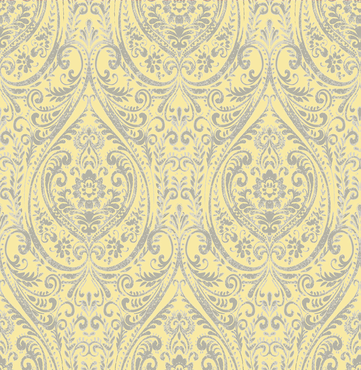 A-Street Prints 1014-001868 Gypsy Yellow Damask Wallpaper