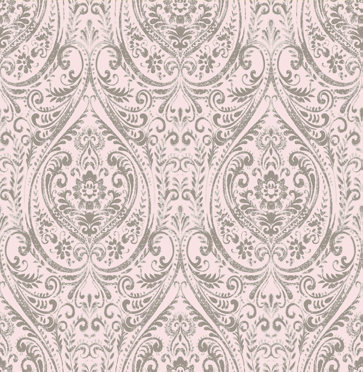 A-Street Prints 1014-001869 Gypsy Light Pink Damask Wallpaper