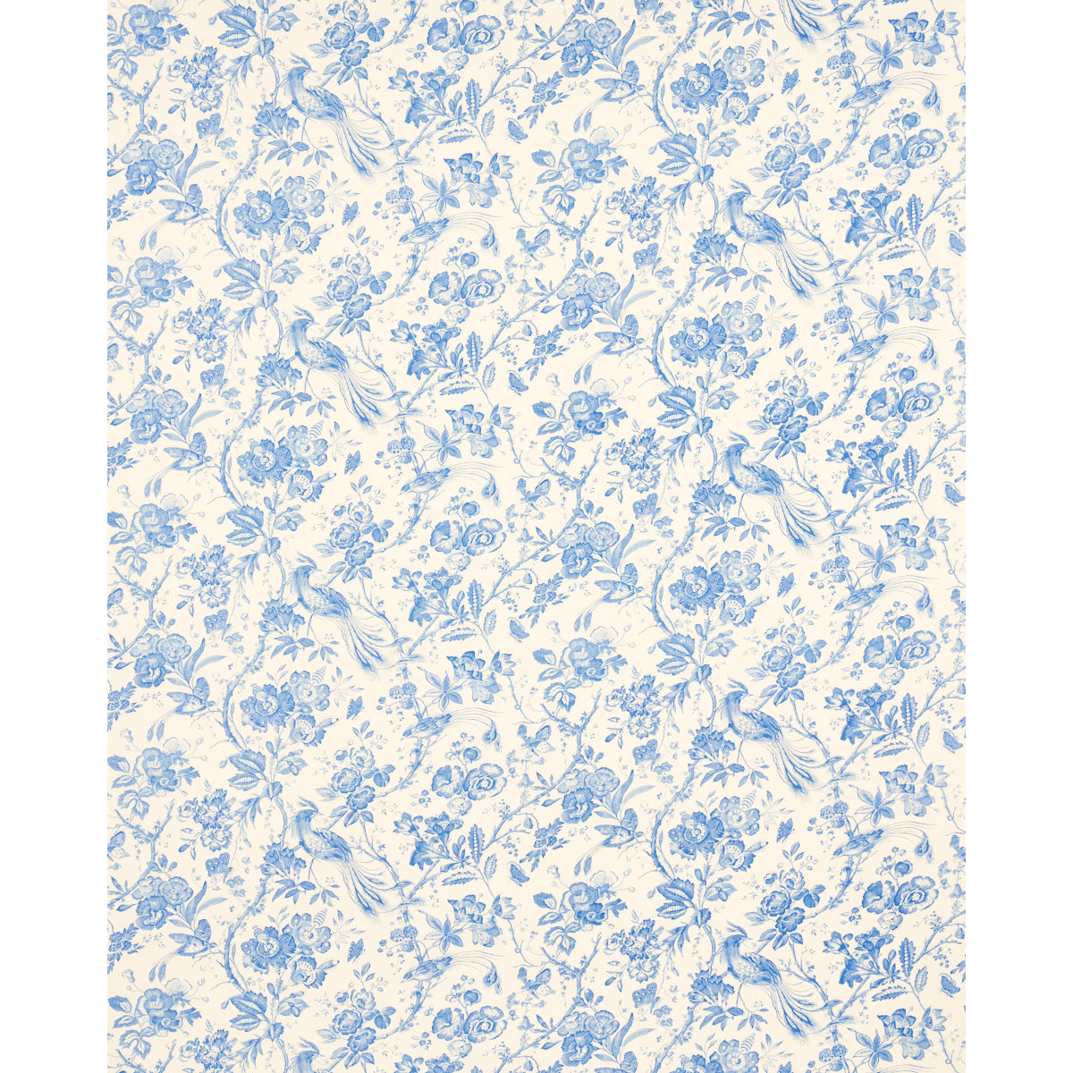 Schumacher Birds Of Paradise Blue Fabric