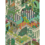 COLE & SON 105/4017.CS.0 MIAMI GREEN AND CORAL Wallpaper - Eade's Wallpaper
