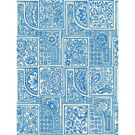 COLE & SON 108/9045.CS.0 BELLINI BLUE & WHITE Wallpaper - Eade's Wallpaper