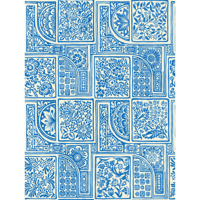 COLE & SON 108/9045.CS.0 BELLINI BLUE & WHITE Wallpaper - Eade's Wallpaper