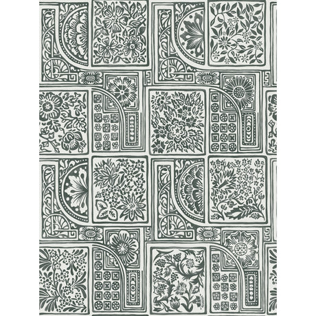 COLE & SON 108/9046.CS.0 BELLINI BLACK & WHITE Wallpaper - Eade's Wallpaper