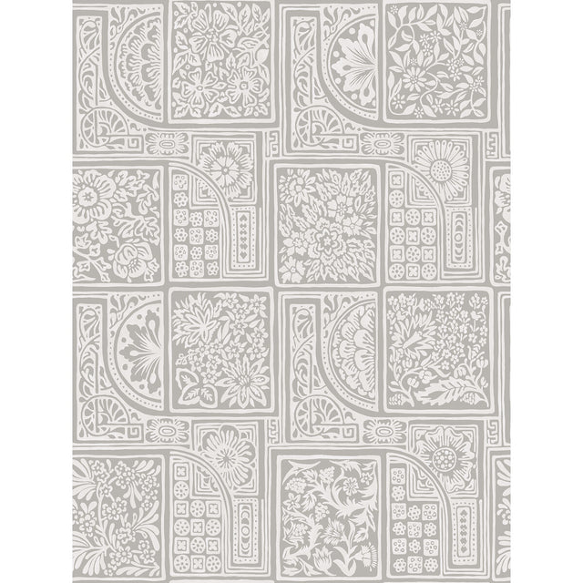 COLE & SON 108/9047.CS.0 BELLINI GREY & WHITE Wallpaper - Eade's Wallpaper