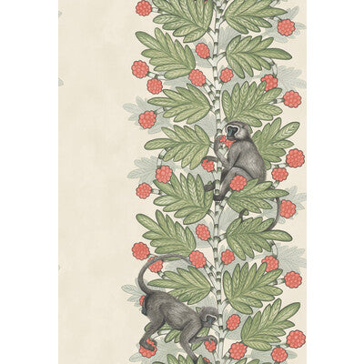COLE & SON 109/11051.CS.0 ACACIA GREEN & CORAL BERRIES Wallpaper - Eade's Wallpaper