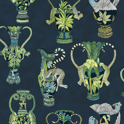 COLE & SON 109/12058.CS.0 KHULU VASES MIDNIGHT Wallpaper - Eade's Wallpaper