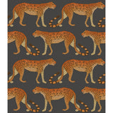 COLE & SON 109/2008.CS.0 LEOPARD WALK CHARCOAL & ORANGE Wallpaper - Eade's Wallpaper