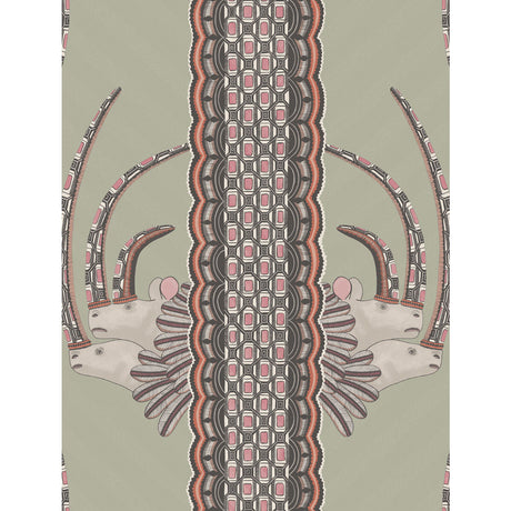 COLE & SON 109/3017.CS.0 JABU OLIVE & PINK Wallpaper - Eade's Wallpaper