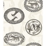 COLE & SON 109/4019.CS.0 MATRINAH BLACK & WHITE Wallpaper - Eade's Wallpaper