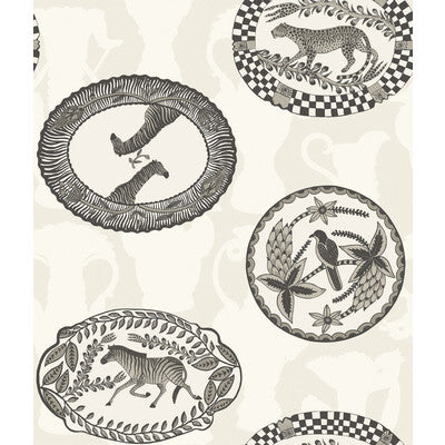 COLE & SON 109/4019.CS.0 MATRINAH BLACK & WHITE Wallpaper - Eade's Wallpaper
